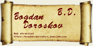 Bogdan Doroškov vizit kartica